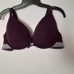 Maroon/Burgundy Cacique Boost Plunge Cotton 44B